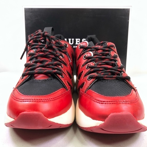GUESS Tane Dark Red Low Top Sneakers - Picture 4 of 9